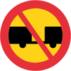 C6, Förbud mot trafik med motordrivet fordon med tillkopplad släpvagn